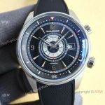 AAA Swiss Replica Jaeger-LeCoultre Master Control Memovox Timer 9015 Black Rubber Strap